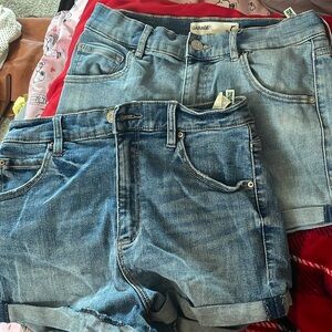 2 pairs of Garage jean shorts, size 5